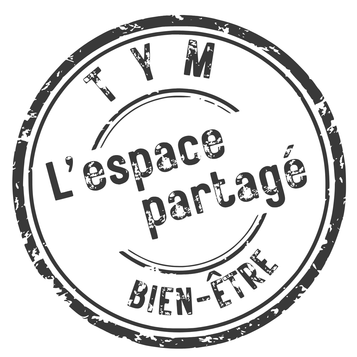 Logo TYM Bien-Être l'espace partagé blanc